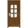 Porte MDF avec porte en verre JKD-M646 PVC pour chambre à coucher et salle de bain Design